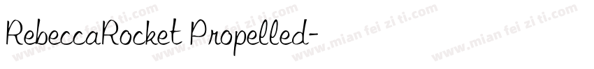 RebeccaRocket Propelled字体转换